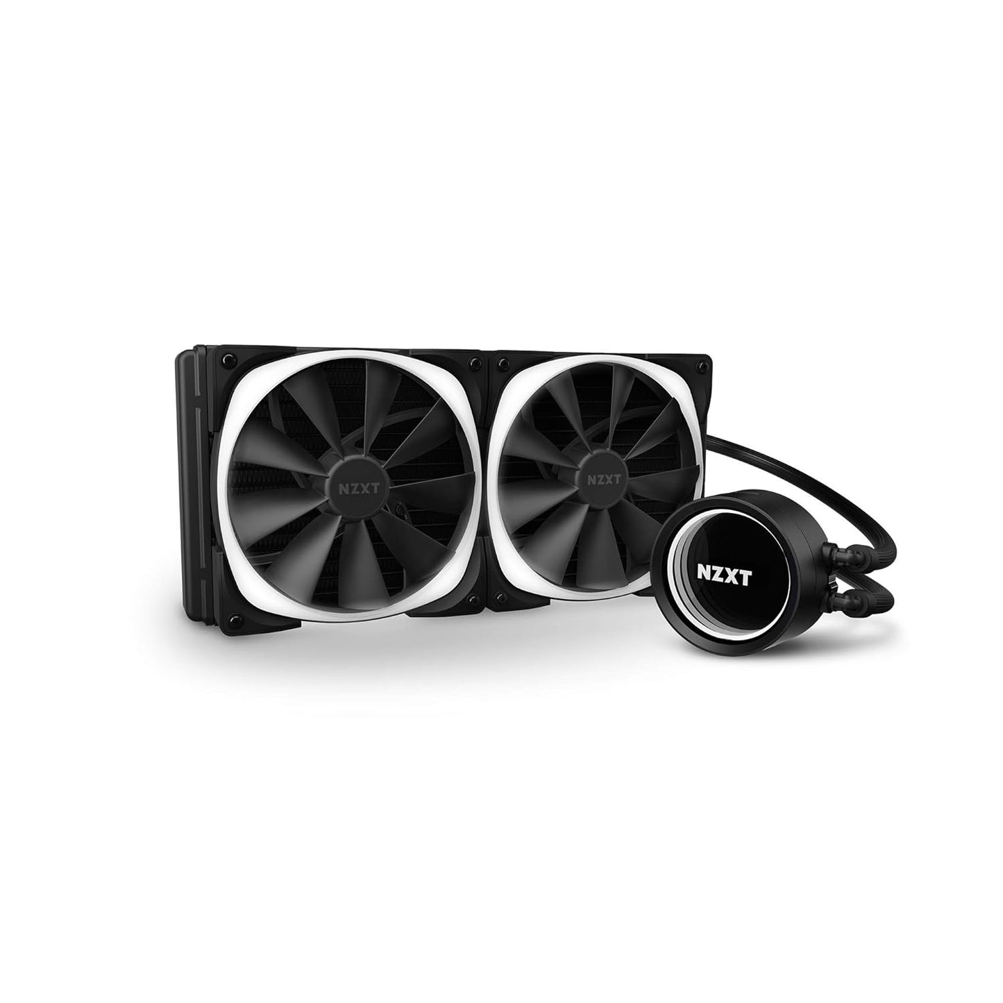 Kraken X63 RGB 280Mm - RL-KRX63-R1 - AIO RGB CPU Liquid Cooler - Rotating Infinity Mirror Design - Improved Pump - Powered by CAM V4 - RGB Connector - Aer RGB V2 140Mm Radiator Fans (2 Included)