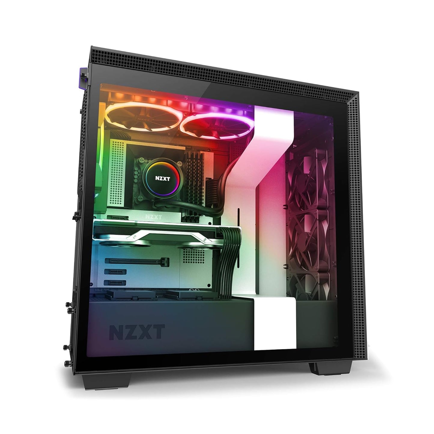 Kraken X63 RGB 280Mm - RL-KRX63-R1 - AIO RGB CPU Liquid Cooler - Rotating Infinity Mirror Design - Improved Pump - Powered by CAM V4 - RGB Connector - Aer RGB V2 140Mm Radiator Fans (2 Included)